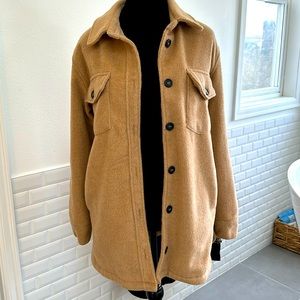 Thread & Supply camel shacket small